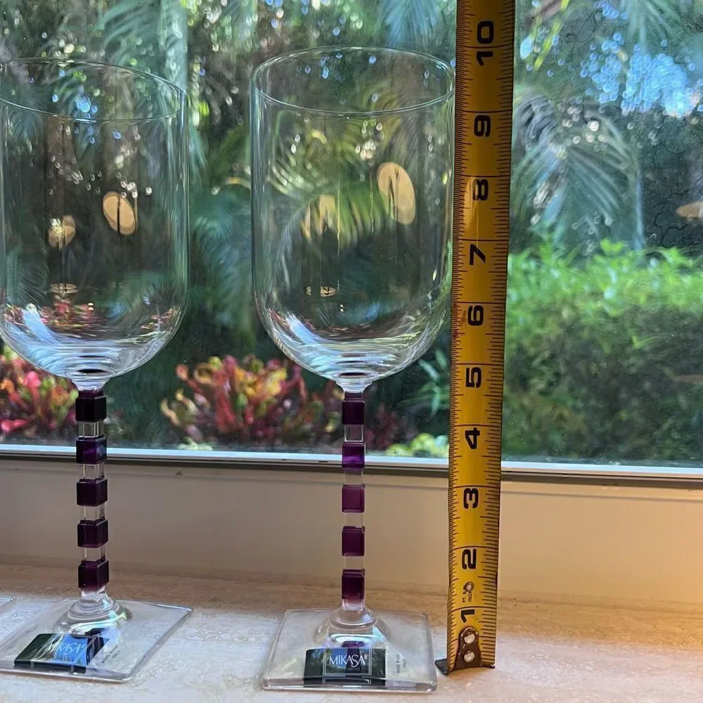 Mikasa Crystal Goblets-set of 4- “Amethyst Viewpoint”